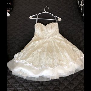 Strapless Little White Barbie Dress
